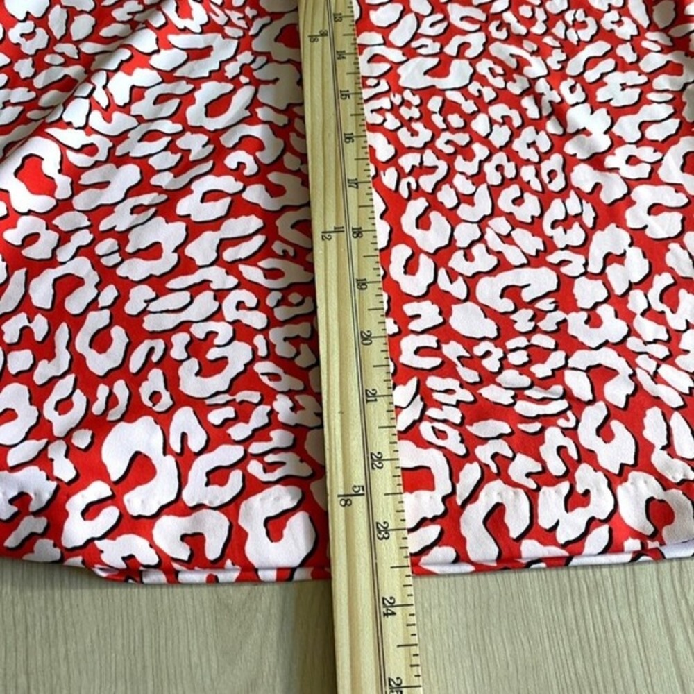 Tail Tessa Wild Cat Sleeveless Golf Shirt Women XS Red Animal Print Tennis Prep - Picture 7 of 9